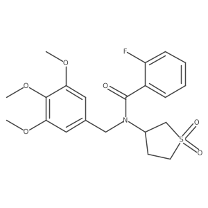 N-(1,1-dioxidotetrahydrothiophen-3-yl)-2-fluoro-N-(3,4,5-trimethoxybenzyl)benzamide Structure