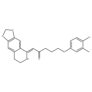 (1Z)-5-(4-chloro-3-methylphenoxy)-1-(7,8-dihydro[1,3]dioxolo[4,5-g]isoquinolin-5(6H)-ylidene)pentan-2-one Structure
