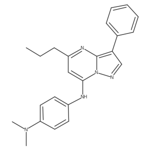 N1,N1-Dimethyl-N4-{3-phenyl-5-propylpyrazolo[1,5-A]pyrimidin-7-YL}benzene-1,4-diamine Structure