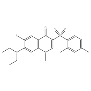 7-(diethylamino)-3-((2,4-dimethylphenyl)sulfonyl)-6-fluoro-1-methylquinolin-4(1H)-one Structure