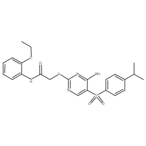 2-((4-amino-5-((4-isopropylphenyl)sulfonyl)pyrimidin-2-yl)thio)-N-(2-ethoxyphenyl)acetamide Structure