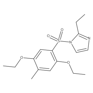 1-(2,5-diethoxy-4-methylbenzenesulfonyl)-2-ethyl-1H-imidazole Structure