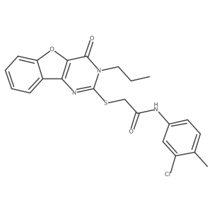 N-(3-chloro-4-methylphenyl)-2-((4-oxo-3-propyl-3,4-dihydrobenzofuro[3,2-d]pyrimidin-2-yl)thio)acetamide Structure