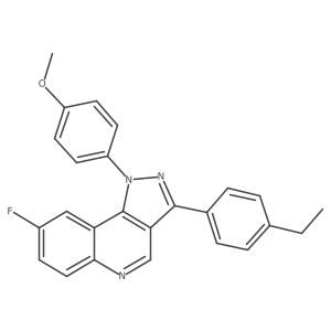 3-(4-ethylphenyl)-8-fluoro-1-(4-methoxyphenyl)-1H-pyrazolo[4,3-c]quinoline结构式