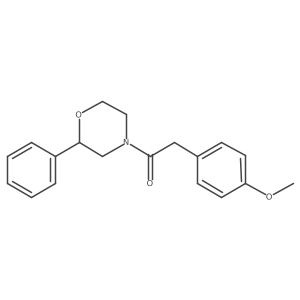 2-(4-Methoxyphenyl)-1-(2-phenylmorpholino)ethanone结构式