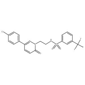 N-(2-(3-(4-chlorophenyl)-6-oxopyridazin-1(6H)-yl)ethyl)-3-(trifluoromethyl)benzenesulfonamide Structure