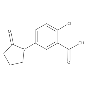 2-Chloro-5-(2-oxopyrrolidin-1-YL)benzoic acid结构式