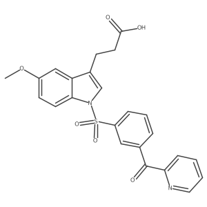 3-{5-Methoxy-1-[3-(pyridine-2-carbonyl)-benzenesulfonyl]-1h-indol-3-yl}-propionic acid Structure