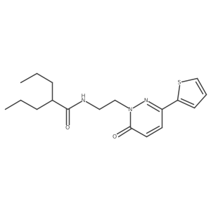 N-(2-(6-oxo-3-(thiophen-2-yl)pyridazin-1(6H)-yl)ethyl)-2-propylpentanamide结构式