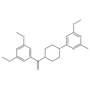 (3,5-Dimethoxyphenyl)(4-(6-methoxy-2-methylpyrimidin-4-yl)piperazin-1-yl)methanone Structure
