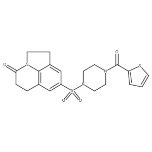 6-{[4-(Thiophene-2-carbonyl)piperazin-1-yl]sulfonyl}-1-azatricyclo[6.3.1.0^{4,12}]dodeca-4(12),5,7-trien-11-one结构式