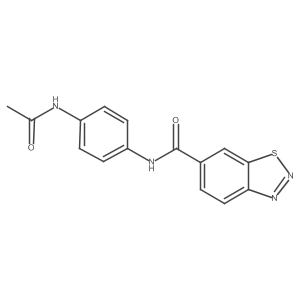 N-[4-(acetylamino)phenyl]-1,2,3-benzothiadiazole-6-carboxamide结构式