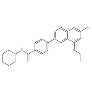 4-(2-Amino-4-ethoxy-quinazolin-6-yl)-n-cyclohexyl-benzamide结构式