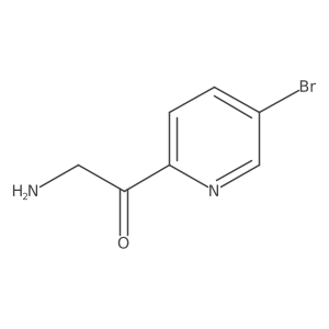 2-Amino-1-(5-bromopyridin-2-yl)ethan-1-one结构式