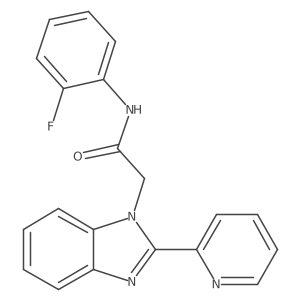 N-(2-fluorophenyl)-2-[2-(pyridin-2-yl)-1H-1,3-benzodiazol-1-yl]acetamide结构式