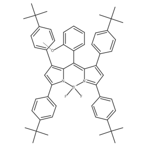 1,3,7,9-Tetrakis(4-(tert-butyl)phenyl)-5,5-difluoro-10-(2-methoxyphenyl)-5H-dipyrrolo[1,2-c:2',1'-f][1,3,2]diazaborinin-4-ium-5-uide Structure