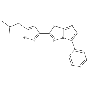 6-(3-isobutyl-1H-pyrazol-5-yl)-3-(4-pyridinyl)[1,2,4]triazolo[3,4-b][1,3,4]thiadiazole Structure