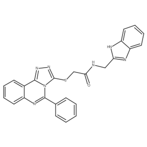 N-(1H-Benzimidazol-2-ylmethyl)-2-[(5-phenyl-1,2,4-triazolo[4,3-c]quinazolin-3-yl)thio]acetamide Structure
