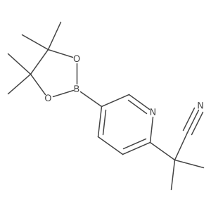 2-Methyl-2-(5-(4,4,5,5-tetramethyl-1,3,2-dioxaborolan-2-yl)pyridin-2-yl)propanenitrile Structure