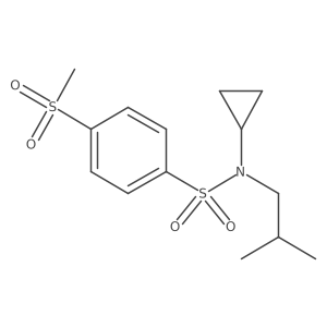 CC(C)CN(C1CC1)S(=O)(=O)c1ccc(S(C)(=O)=O)cc1结构式