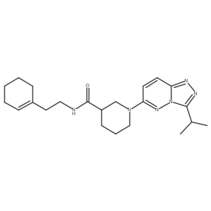 N-[2-(cyclohex-1-en-1-yl)ethyl]-1-[3-(propan-2-yl)[1,2,4]triazolo[4,3-b]pyridazin-6-yl]piperidine-3-carboxamide结构式