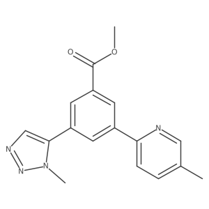 Methyl 3-(5-methylpyridin-2-yl)-5-(1-methyl-1H-1,2,3-triazol-5-yl)benzoate结构式