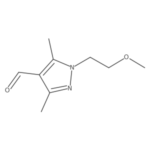 1-(2-Methoxyethyl)-3,5-dimethyl-1h-pyrazole-4-carbaldehyde结构式
