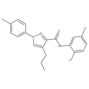 N-(2,5-dichlorophenyl)-4-ethoxy-1-(4-fluorophenyl)-1H-pyrazole-3-carboxamide Structure