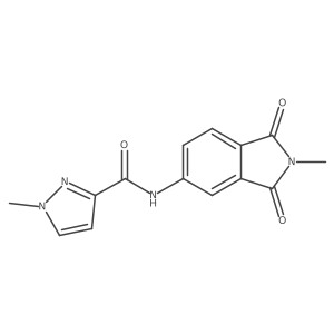 1-methyl-N-(2-methyl-1,3-dioxo-2,3-dihydro-1H-isoindol-5-yl)-1H-pyrazole-3-carboxamide结构式