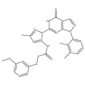 N-(1-(1-(2,3-dimethylphenyl)-4-oxo-4,5-dihydro-1H-pyrazolo[3,4-d]pyrimidin-6-yl)-3-methyl-1H-pyrazol-5-yl)-2-(3-methoxyphenoxy)acetamide Structure