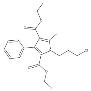 Diethyl 1-(3-chloropropyl)-5-methyl-3-phenylpyrrole-2,4-dicarboxylate Structure