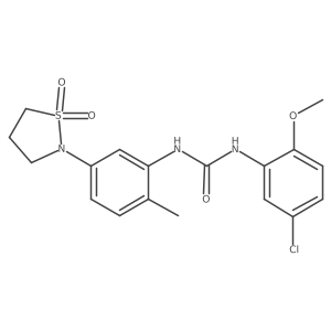 1-(5-Chloro-2-methoxyphenyl)-3-(5-(1,1-dioxidoisothiazolidin-2-yl)-2-methylphenyl)urea Structure