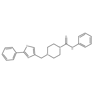 N-phenyl-4-((2-phenylthiazol-4-yl)methyl)piperazine-1-carboxamide Structure