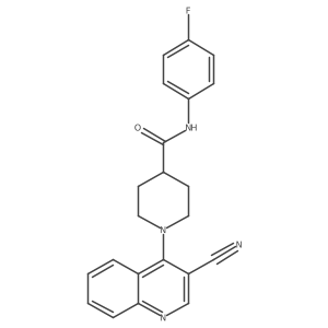 1-(3-cyanoquinolin-4-yl)-N-(4-fluorophenyl)piperidine-4-carboxamide结构式