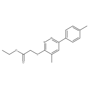 Ethyl 2-((4-methyl-6-(p-tolyl)pyridazin-3-yl)thio)acetate Structure