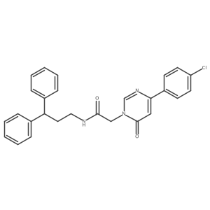 2-(4-(4-chlorophenyl)-6-oxopyrimidin-1(6H)-yl)-N-(3,3-diphenylpropyl)acetamide Structure