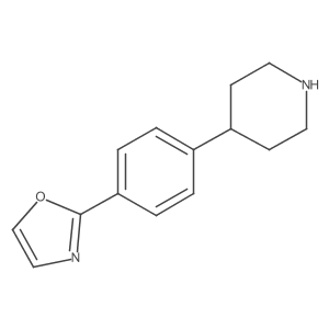 4-[4-(2-Oxazolyl)phenyl]piperidine Structure