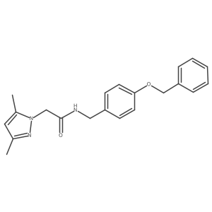 N-(4-(benzyloxy)benzyl)-2-(3,5-dimethyl-1H-pyrazol-1-yl)acetamide Structure