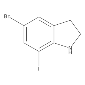 5-bromo-7-iodo-2,3-dihydro-1H-indole Structure