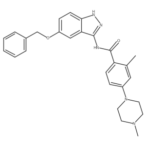 2-methyl-4-(4-methylpiperazin-1-yl)-N-(5-phenylmethoxy-1H-indazol-3-yl)benzamide Structure