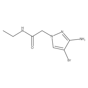 2-(3-amino-4-bromo-1H-pyrazol-1-yl)-N-ethylacetamide Structure