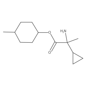 Cyclopropaneacetic acid, I+/--amino-I+/--methyl-, 4-methylcyclohexyl ester Structure