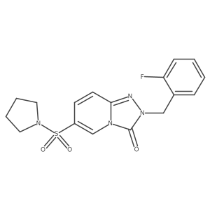 2-(2-fluorobenzyl)-6-(pyrrolidin-1-ylsulfonyl)[1,2,4]triazolo[4,3-a]pyridin-3(2H)-one Structure