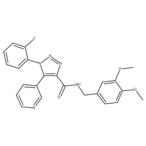 N-[(3,4-dimethoxyphenyl)methyl]-1-(2-fluorophenyl)-5-(pyridin-3-yl)-1H-1,2,3-triazole-4-carboxamide结构式