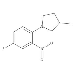 Pyrrolidine, 3-fluoro-1-(4-fluoro-2-nitrophenyl)-, (3S)- Structure