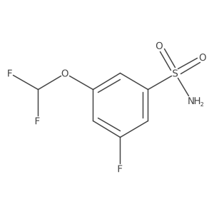 3-(Difluoromethoxy)-5-fluorobenzene-1-sulfonamide Structure