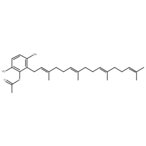 [3,6-dihydroxy-2-[(2E,6E,10E)-3,7,11,15-tetramethylhexadeca-2,6,10,14-tetraenyl]phenyl] acetate Structure
