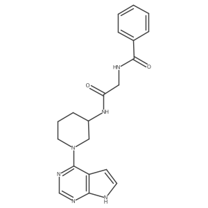 N-(2-(1-(7H-pyrrolo[2,3-d]pyrimidin-4-yl)piperidin-3-ylamino)-2-oxoethyl)benzamide Structure