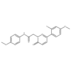 2-[3-(2-fluoro-4-methoxyphenyl)-6-oxopyridazin-1(6H)-yl]-N-(6-methoxypyridin-3-yl)acetamide结构式