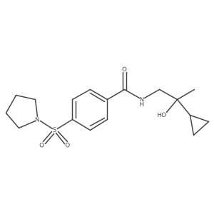 N-(2-cyclopropyl-2-hydroxypropyl)-4-(pyrrolidin-1-ylsulfonyl)benzamide Structure